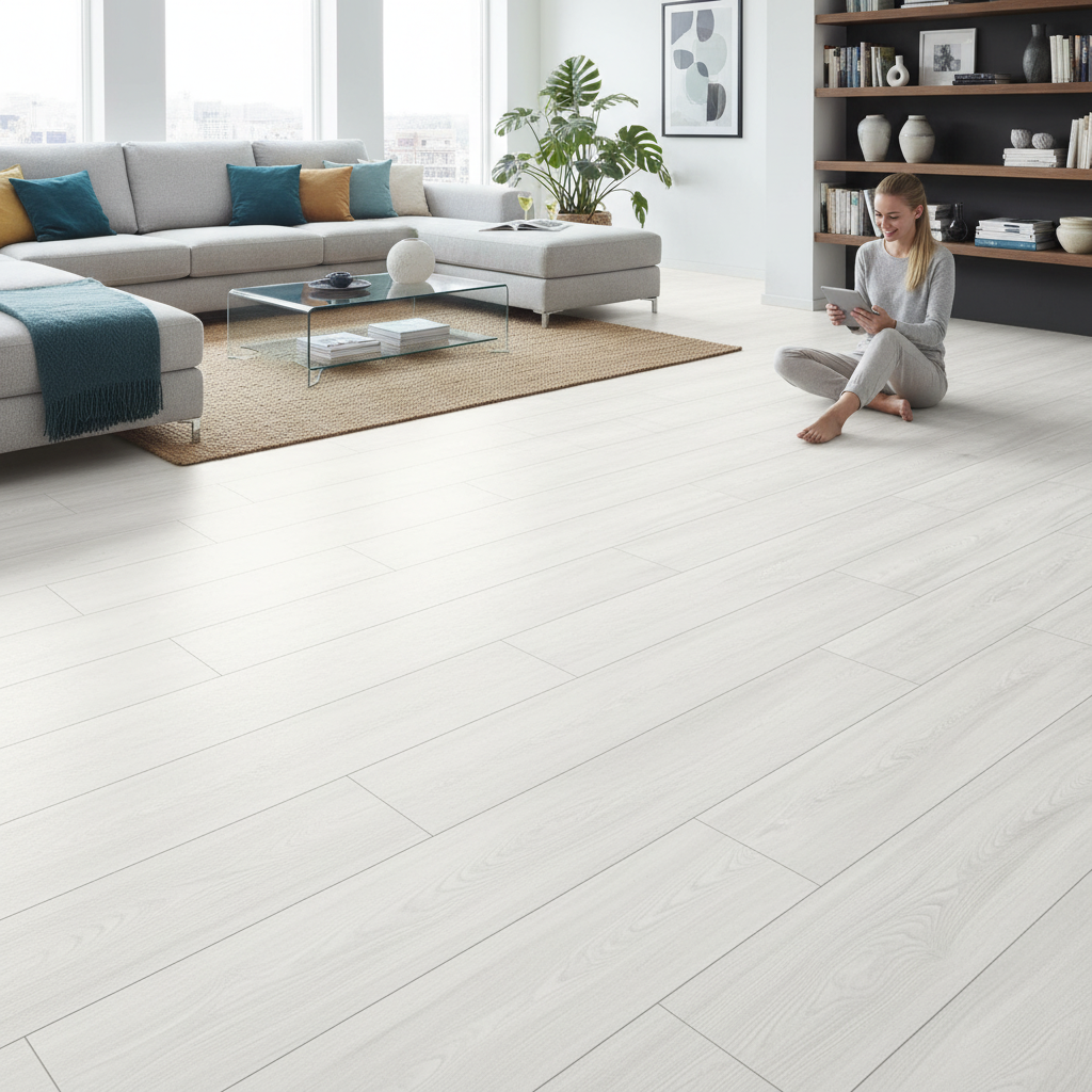 Premium 10mm Handscraped Moisture Resistant Laminate Flooring in Virgin Scandi Larch - Ideal for Kitchens and Bathrooms