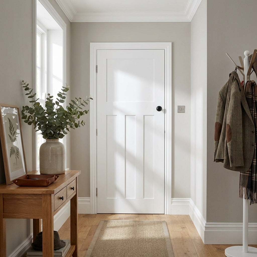 1930's 4 Panel Made-to-Measure Internal White Primed Door