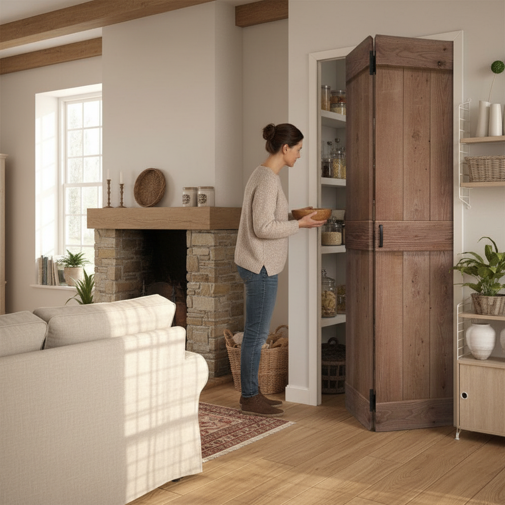 Premium Unfinished Rustic Solid Oak Bi-Fold Door - Custom Sizes Available with Lifetime Guarantee - Image 2