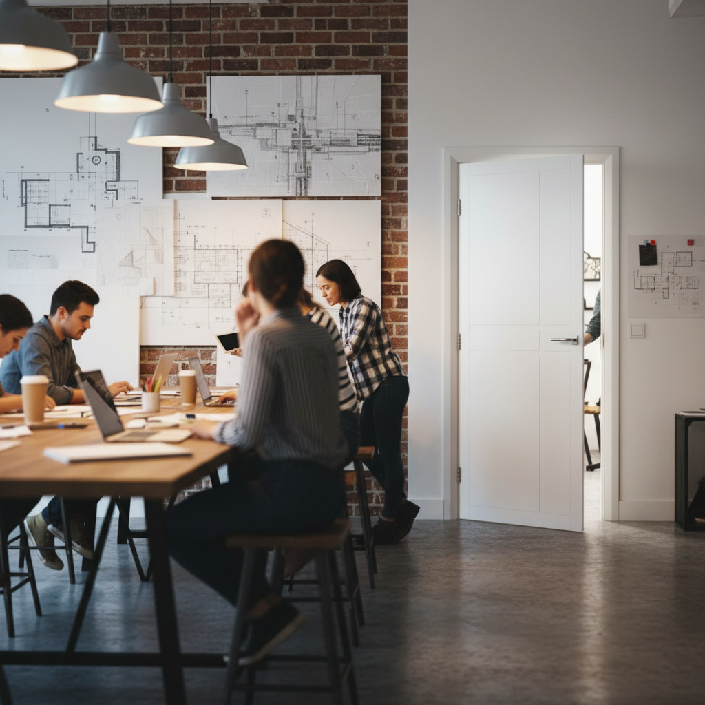 Premium Custom Made Industrial Style Door with Solid Core and Versatile Glazing Options