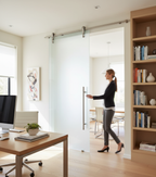 Premium Sliding Glass Door System with Stainless Steel Hardware and Easy-Clean Glass Finish - Complete Set with Floor Guide