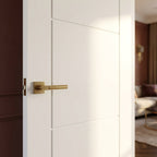 Internal White Door, Primed Finish, Made-to-Measure, 3 Panel Design - detail view
