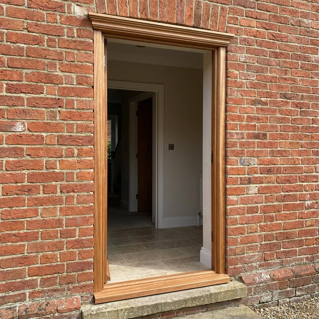 External Hardwood Door Frame and Cill, Unfinished Solid Timber
