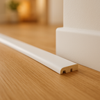 1m White Laminate End Door Profile for Seamless Finishing - detail view
