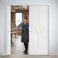 Premium White Telescopic Pocket Door System with Decorative Beading and Comprehensive Timber Lining Kit