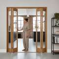 Premium 5 Leaf Bi-Folding Door Set with Slim Line Design and High-Quality Hardware for Room Division
