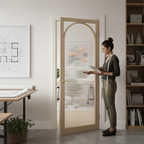 Premium Arched Internal Door with Reeded Glazing and Blonde Oak Finish for Stylish Home D?or