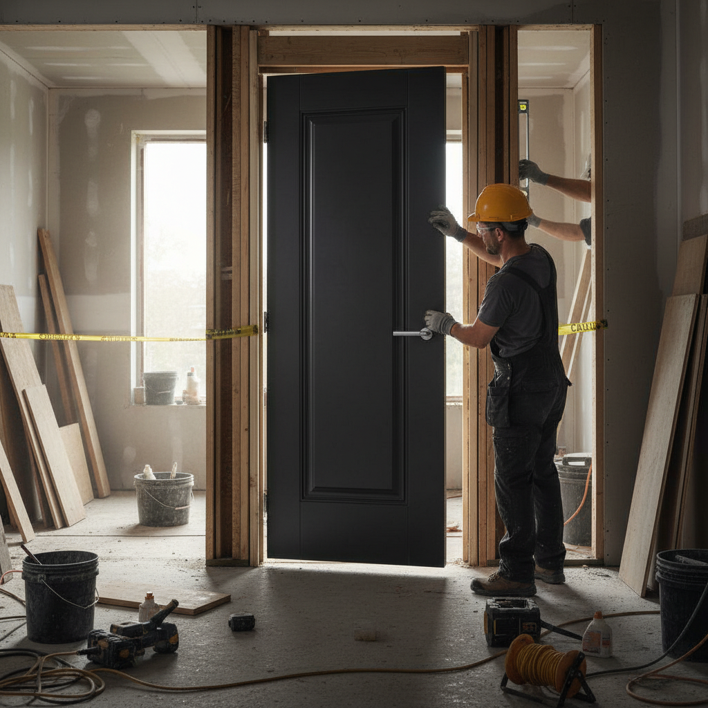 Premium 1 Panel Primed Internal FD30 Fire Door - Luxurious Design with Detailed Inset Beading for a Unique Interior Look