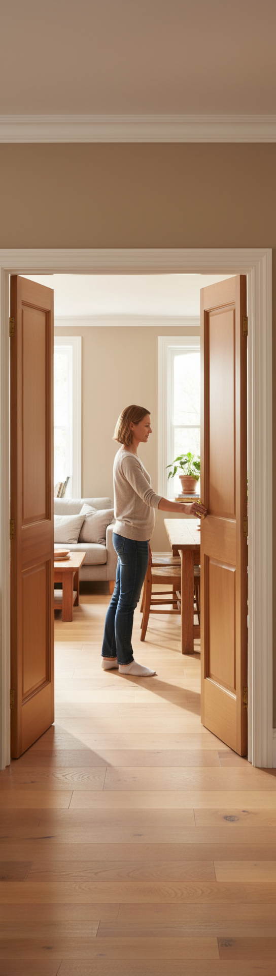 Premium Fully Finished 2 Panel Victorian Bifold Door with Track and Fixing Kits, Custom Sizes Available
