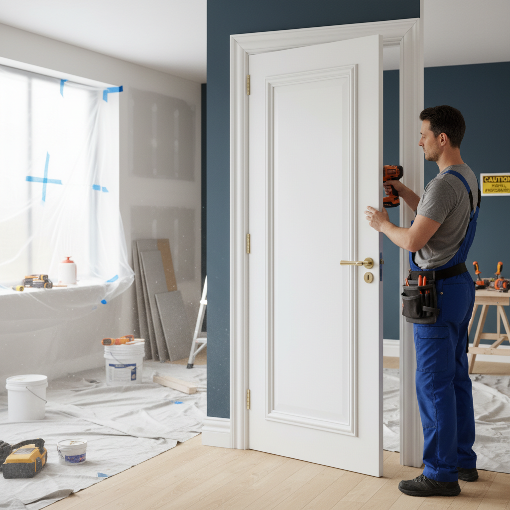 Premium White Primed Internal Door with Solid Core and Distinctive Moulding - 10 Year Guarantee