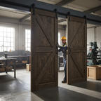 Premium Double Door Sliding Track System for Internal Doors - Soft-Close Option, Multiple Finishes, and 100kg Capacity