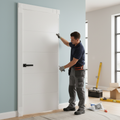 Premium Internal Lifestyle Moulded Textured 2 Panel Arch Door - Lightweight Hollow Core Construction, White Primed Finish, Lifetime Guarantee