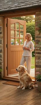 Premium 9 Light Double Glazed Stable Door - Unfinished for Custom Finish - High-Quality Professional Grade for Industrial and Commercial Applications