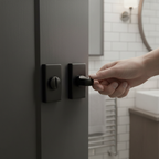 Premium Studio Bathroom WC Turn and Release Lock - Matt Black Finish for Industrial Doors - Image 2