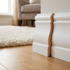 Decorative Moulding 2.4m White Painted 14mm x 54mm Beading - detail view