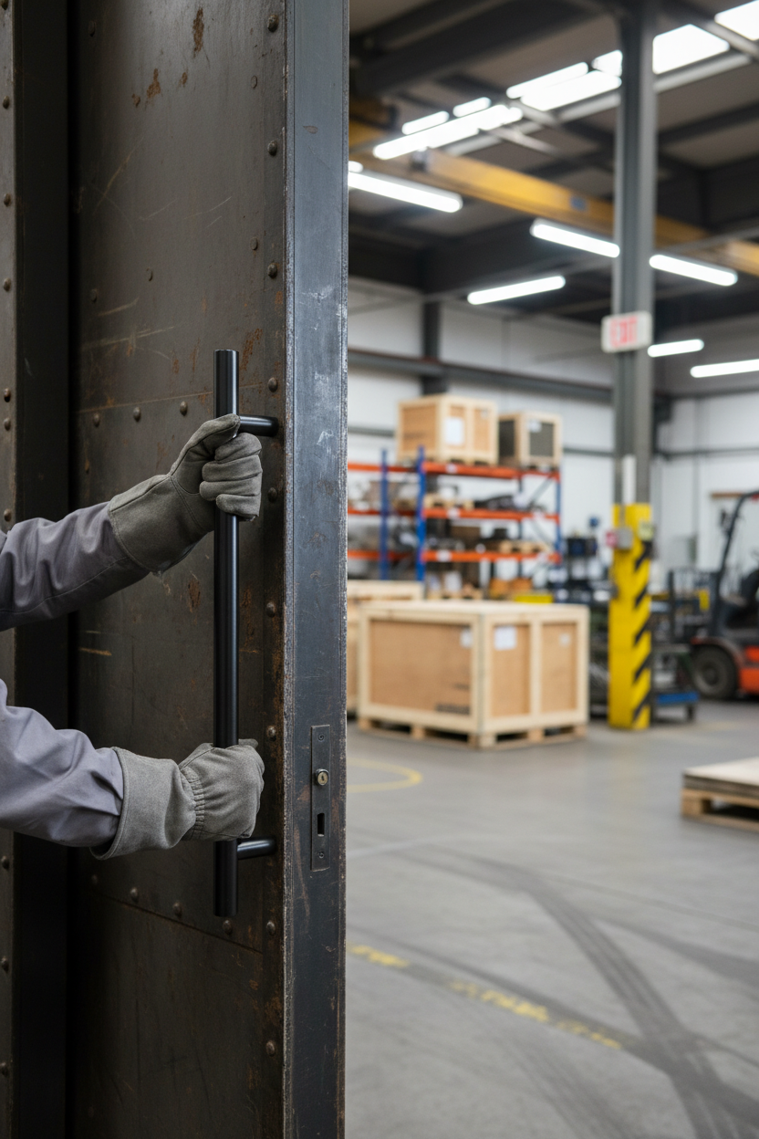 Premium T Bar Pull Handle 1200mm with Bolt Through Fixing for Modern Doors - High-Quality Professional Grade for Industrial and Commercial Applicat...