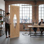 Premium Custom Made Oak Clear Glazed French Doors with Engineered Construction for Strength and Performance