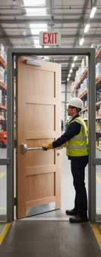 Premium Contemporary 4 Panel Fire Door with Recessed Design for Enhanced Aesthetics in Homes and Apartments