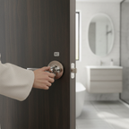 Premium Bathroom Turn and Release in Polished Chrome and Black Nickel Finish for Contemporary Internal Doors - Image 2