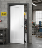 Premium White Fire Door with Engineered Construction, 30 Minutes Fire Rated and White Primed Finish for Timeless Style