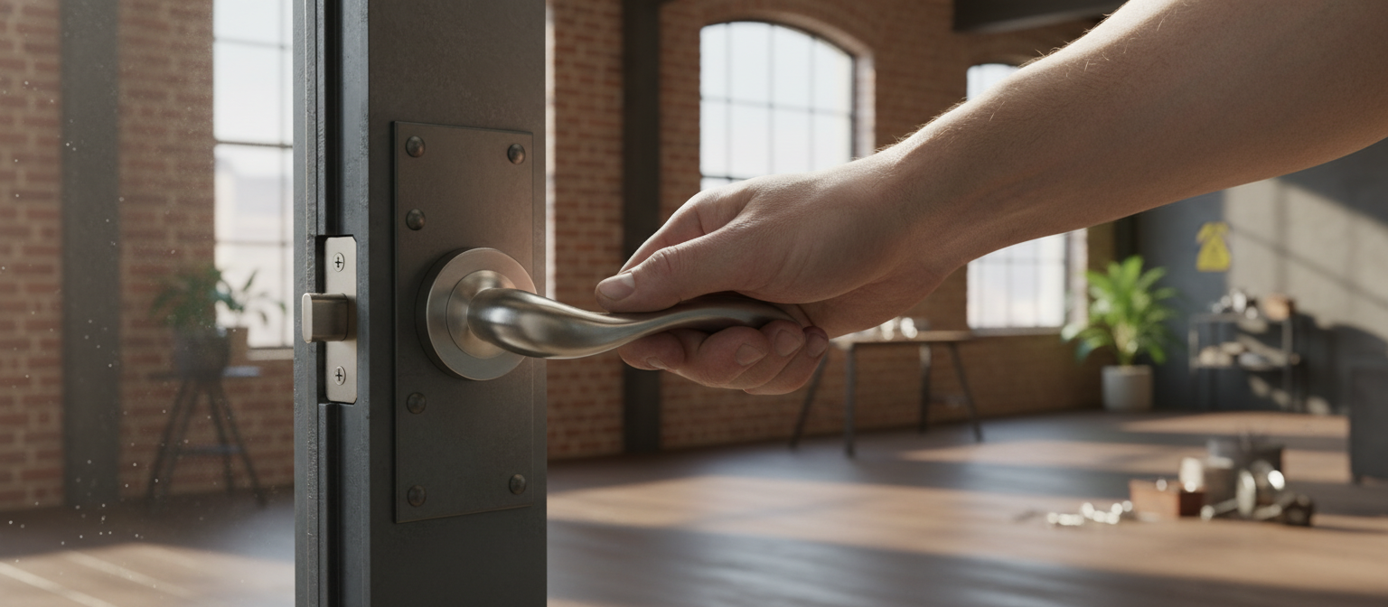 Premium Designer Door Handle with Round Rose, Crafted from Finest Materials for Superior Durability and Style