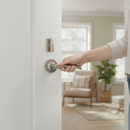 Premium Satin Nickel Lever Handle Pack with Tubular Latch and Hinges for Elegant Door Finishing