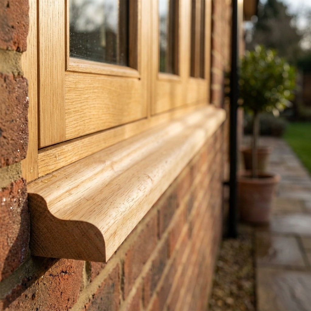 External 915mm Hardwood Timber Weather Bar with 10 Year Guarantee - detail view