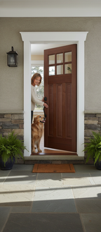 Premium Unglazed Hardwood External Door with Solid Lippings and Thick Veneer for Enhanced Durability