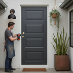 Premium Custom Made 4 Panel External Door with Solid Merbau Hardwood, 44mm Thickness, and Multiple RAL Color Options