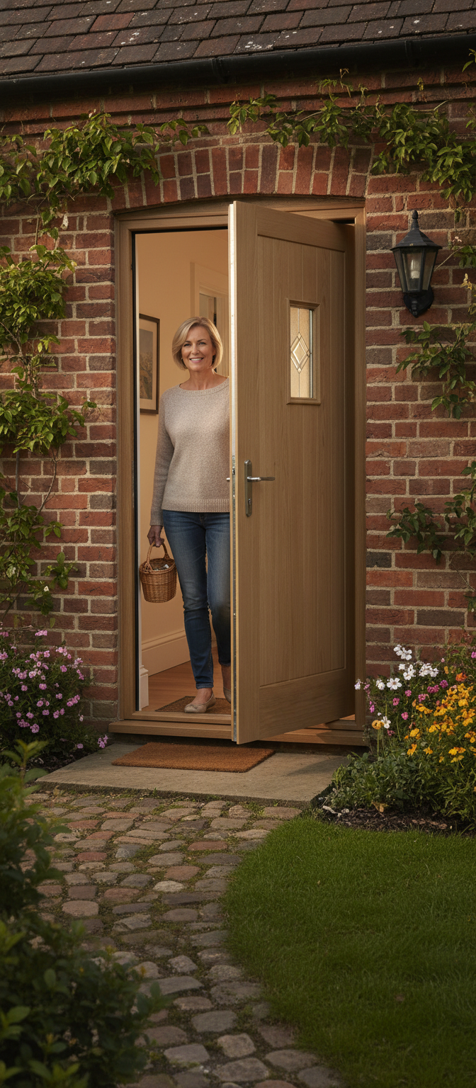 Premium Hillingdon External Door Compliant with Building Regulations, Insulated Core and Argon-Filled Glass