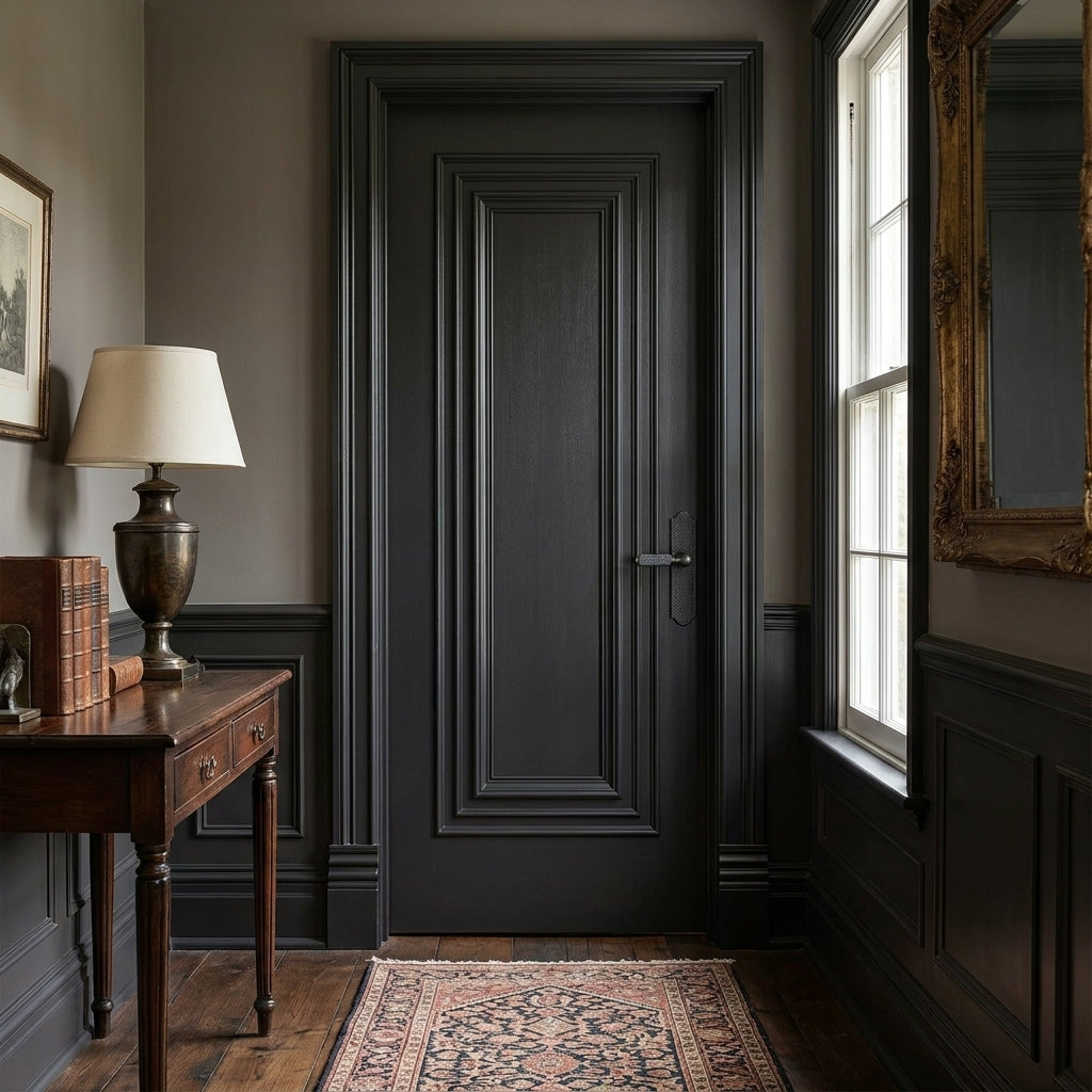 Internal Jet Black Fully Finished 1 Panel Trinity Door