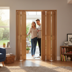 Premium 5 Leaf Bi-Folding Door Set - Elegant Slim Line Design with High-Quality Hardware and Custom Size Options