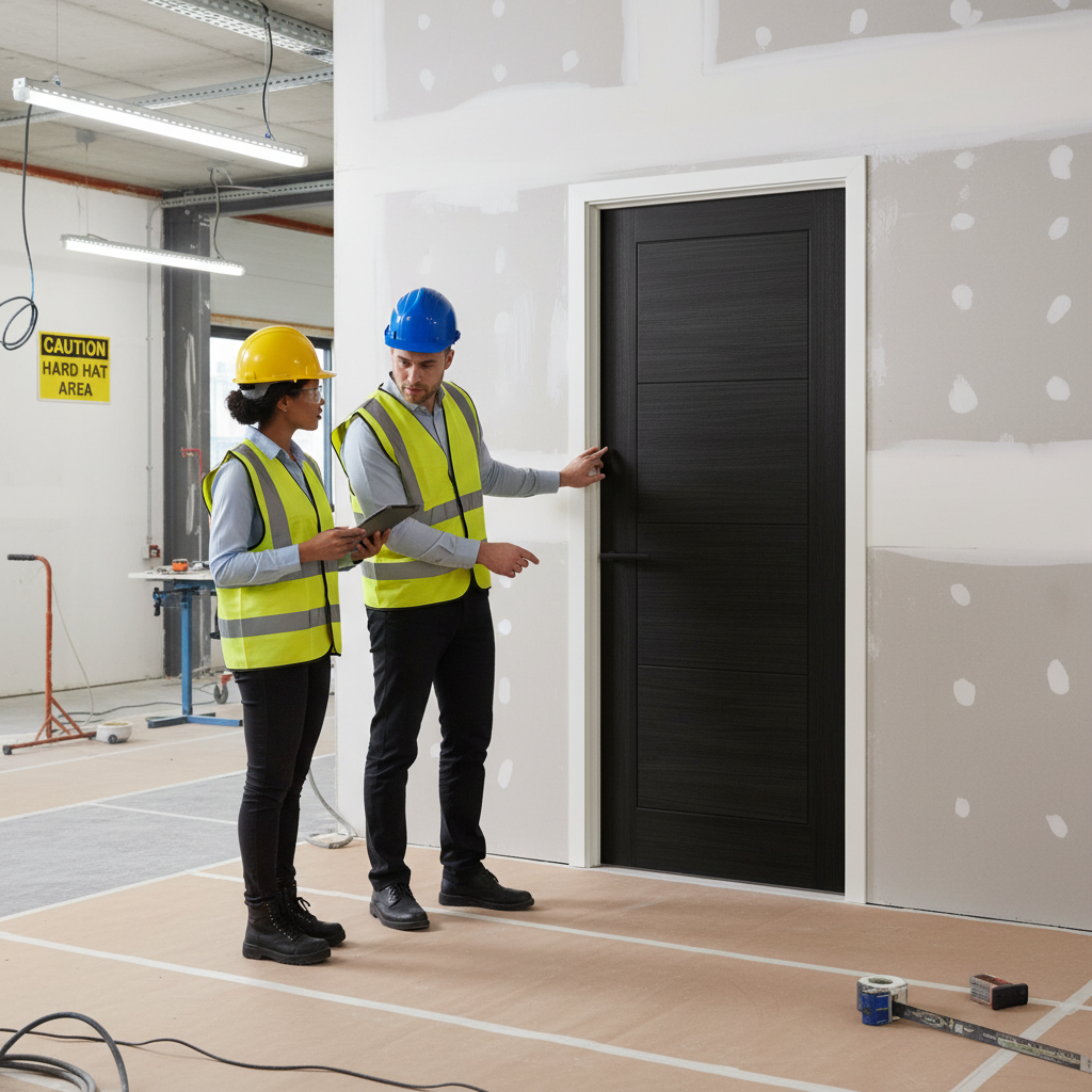 Premium Fully Finished Endure Laminate Ladder Door with Striking Black Finish and Lifetime Guarantee for Modern Interiors