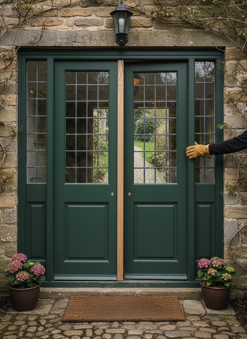 Premium Solid Oak External Door Pair Maker for Double Door Conversion, 44mm Thickness, Universal Size, Unfinished