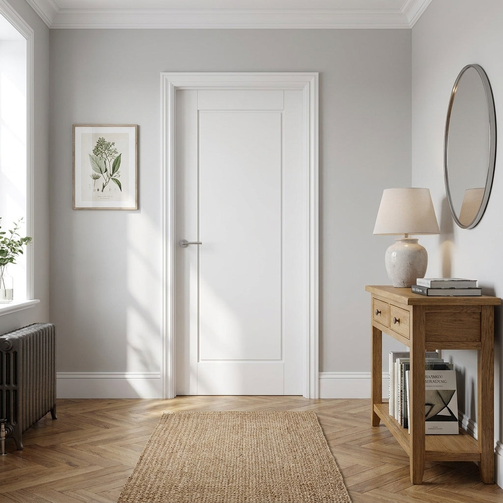 Internal White Primed Pattern 10 Door with Solid Engineered Timber Core