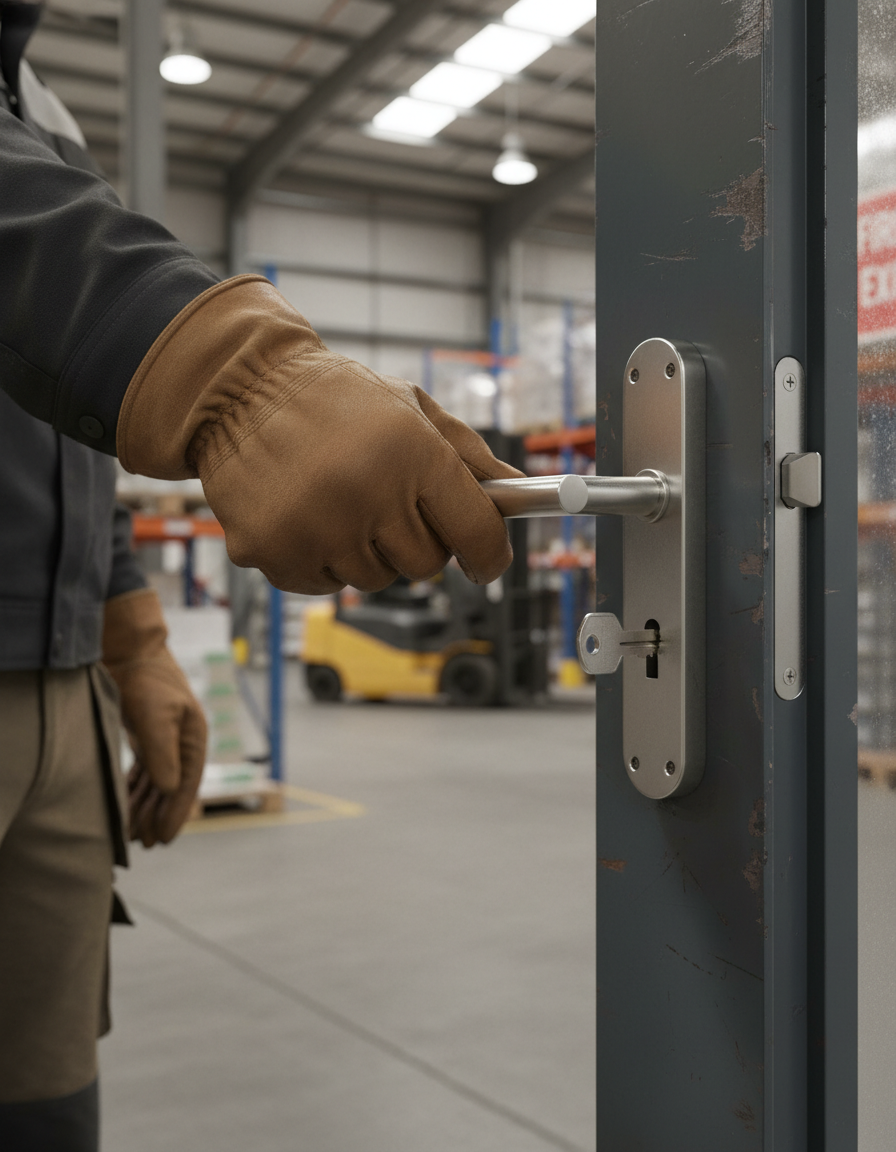 Professional Lever Lock on Backplate - Keylock and Bathroom Lock Variants Available