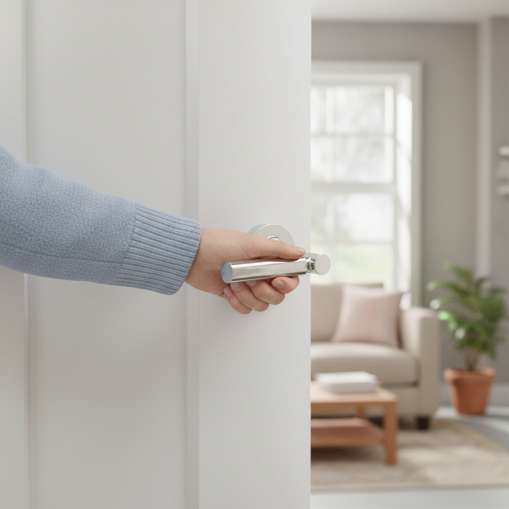 Premium Polished Chrome Door Handle - Stylish and Functional Addition for Modern and Traditional Interiors