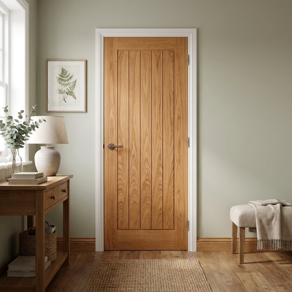 Internal Oak Door, Fully Finished, Made-to-Measure, Solid Engineered Core