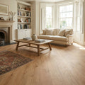 8mm Water-Resistant Laminate Flooring with 4V Bevel Edge in Oak Finish