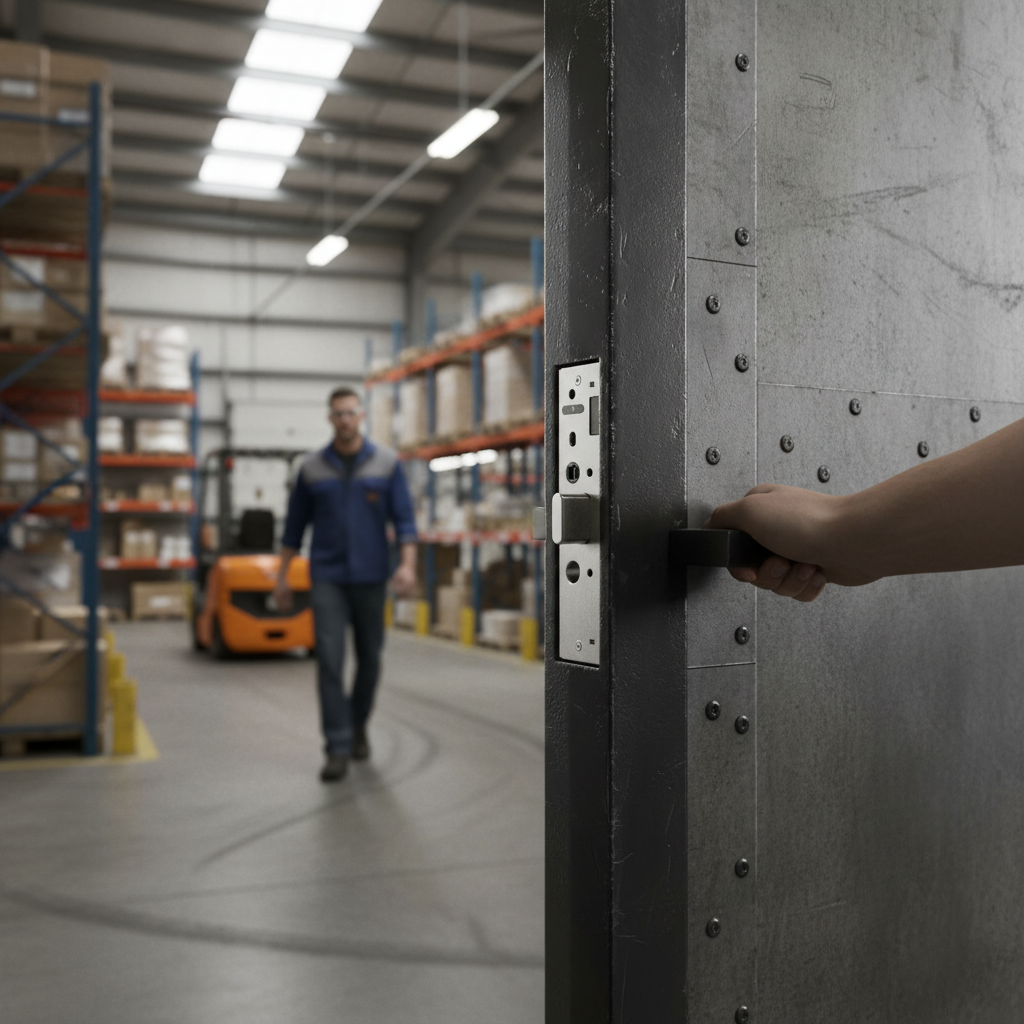 Premium Magnetic Latch for Industrial Style Doors - Slim Profile Design for Enhanced Functionality