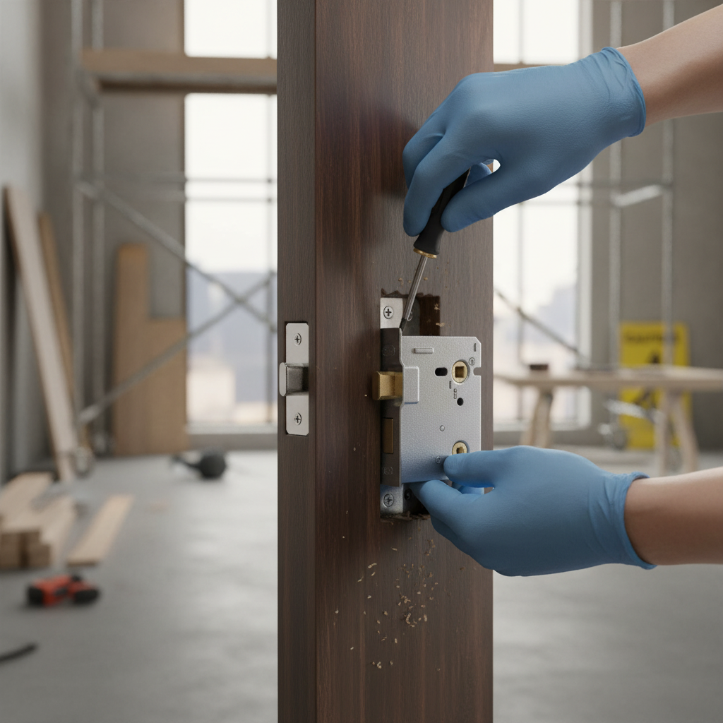 Premium 65mm Mortice Bathroom Lock with Adjustable Strike Plate and Rotalatch Mechanism