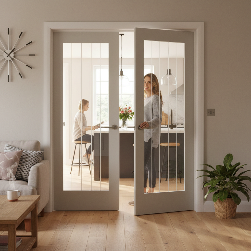 Premium Custom Colour Etched Glazed French Doors for Enhanced Natural Light and Traditional Style