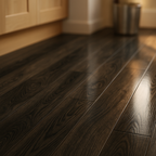 Oak High Gloss Laminate Flooring 8mm Thick with 4v Bevel Edge - detail view