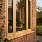 External Unfinished Oak Sidelight Door Frame with Cill, 2253mm Height - detail view