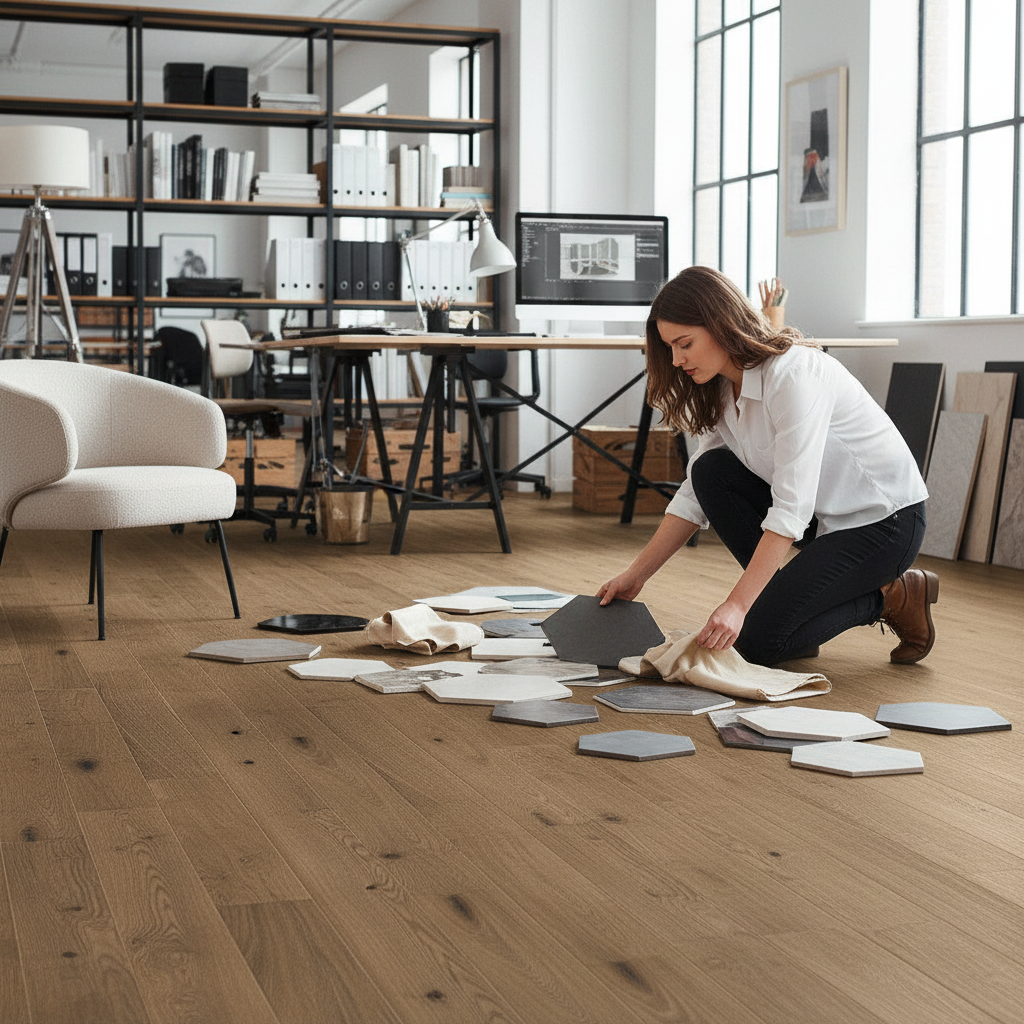 Premium 14mm Smoked Engineered Real Wood Flooring with 4v Bevel Edges and Matt Lacquer Finish