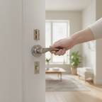 Premium Satin Nickel Door Handle Pack - Sleek Twist-Lever Design, High-Quality Hinges and Latches for Modern Interiors