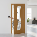 Premium Glazed Oak Internal Door with Clear Glass and Engineered Construction for Enhanced Stability