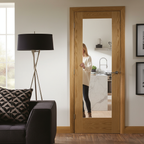 Premium Internal Clear Glazed Pattern 10 Oak Door with Engineered Construction and A-Grade Oak Veneer