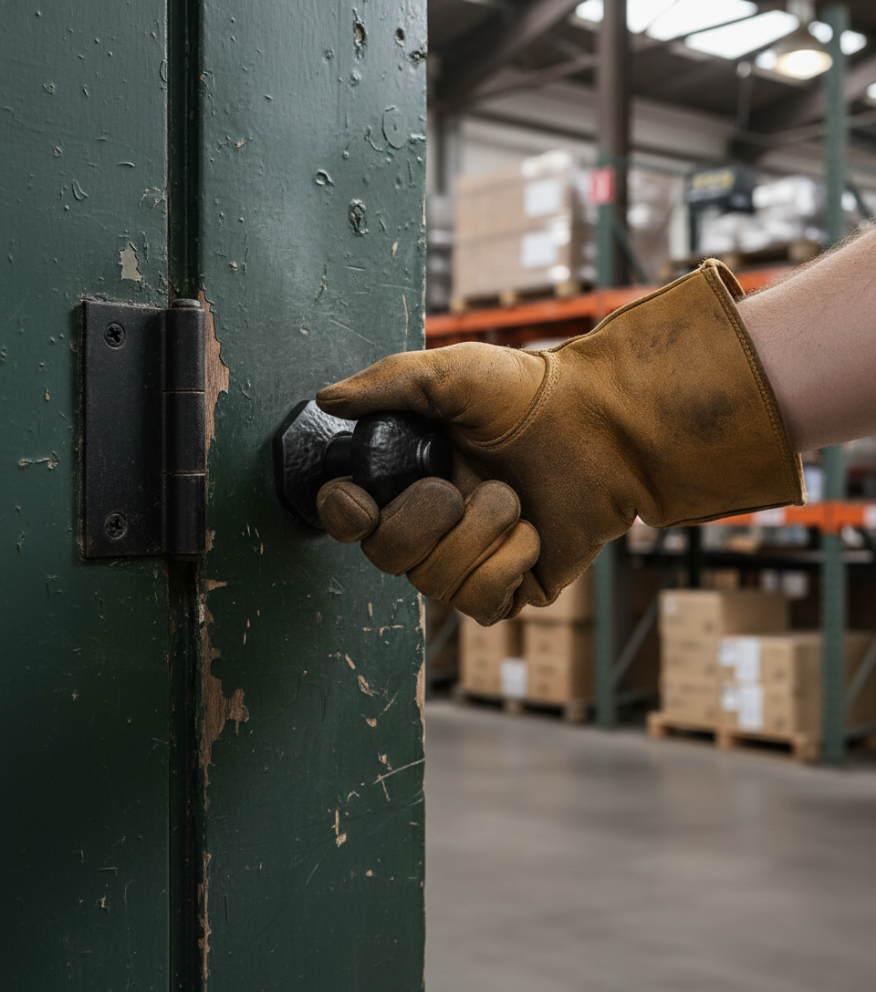 Premium Octagonal Centre Door Knob in Black Antique Finish with 63mm Rose and 92mm Knob Diameter