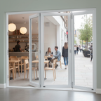 Premium 9ft Slimline White Timber External Bifold Door Set with Double-Glazed Units, Easy Installation and Modern Design